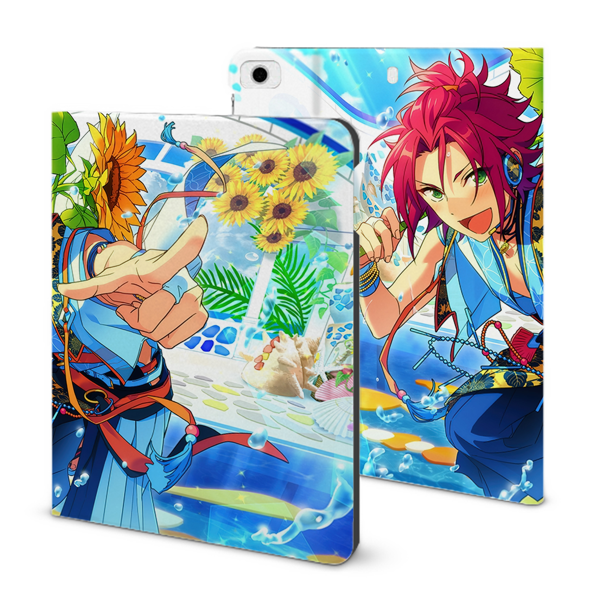 （画像用） あんさんぶるスターズ! Ensemble Stars IPad ケース ブック型 PUレザー TPU 耐衝撃 軽量 薄型 ペン収納なし 全面保護 IPad 各モデル対応